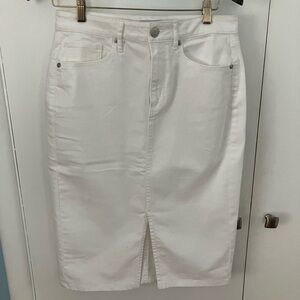 LOFT white denim skirt size 6